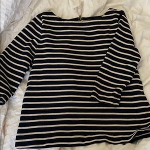 Navy Striped Blouse